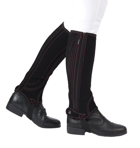 Dublin® Children's Easy-Care Contrast Stitch Half Chaps