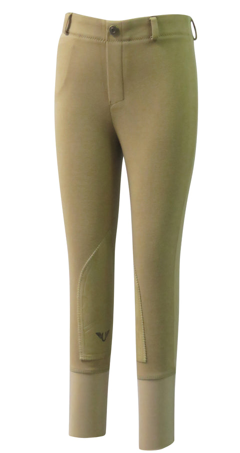 TuffRider® Children's Cotton Pull-On Knee-Patch Breech