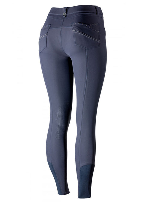 Horze Ladies’ Olivia Knee-Patch Breech with Silicone Grip