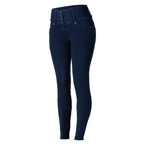 Horze Ladies’ Kacy Denim Winter Full-Seat Breech