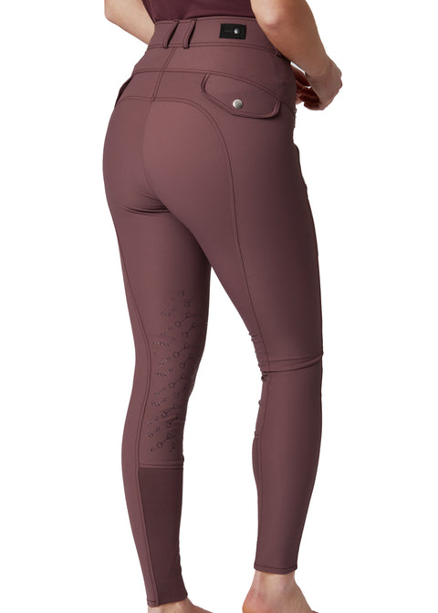 Horze Ladies’ Andrea Slimming High-Waist Knee-Patch Breech