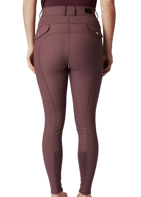 Horze Ladies’ Andrea Slimming High-Waist Knee-Patch Breech