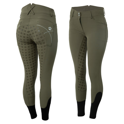 Horze Ladies’ Queenie Silicone Full-Seat Breech with Crystals