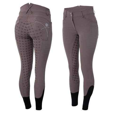 Horze Ladies’ Queenie Silicone Full-Seat Breech with Crystals
