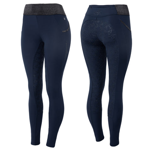 Horze Ladies’ Evie Full-Seat Tight with Black Glitter