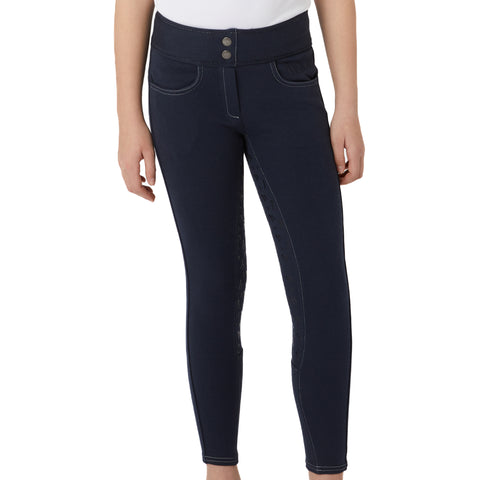 Horze Marlee Kids’ Pull-On Full Seat Tight with Contrast Stitching