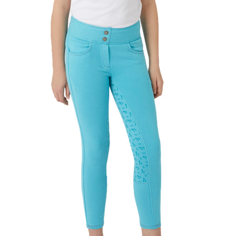 Horze Marlee Kids’ Pull-On Full Seat Tight with Contrast Stitching