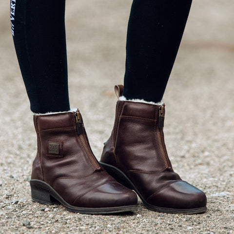 B Vertigo Ladies’ Mercury Winter Paddock Boots with Lamb Fur Lining