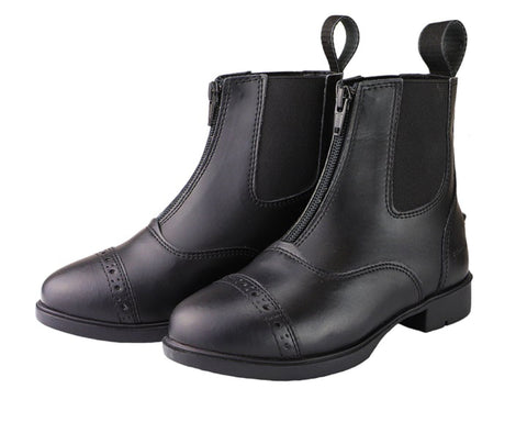 Grewal Equestrian™ Children’s Synthetic Zip-Up Paddock Boots