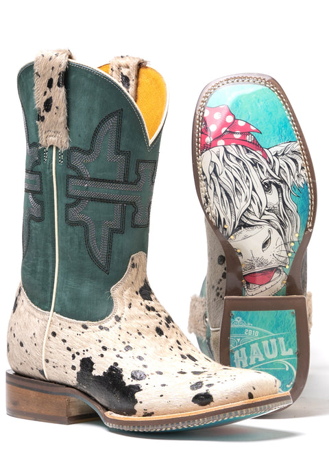 Tin Haul Ladies’ Shaggy Spot, Priceless Sole Boots