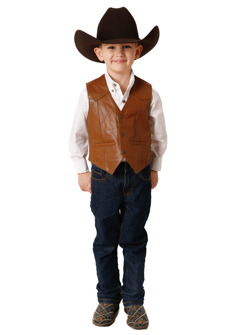 Roper® Kids’ Basic Goat Nappa Vest with Yokes
