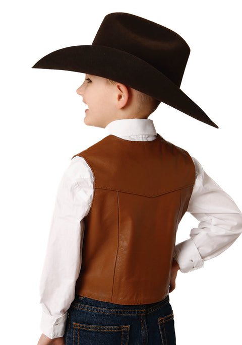 Roper® Kids’ Basic Goat Nappa Vest with Yokes