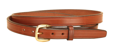 Tory Leather ¾" Plain Belt with Brass Buckle