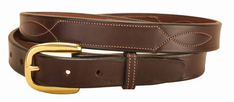 Tory Leather Stitched Pattern Belt