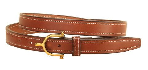 Tory Leather ¾" Brass Spur Buckle Belt